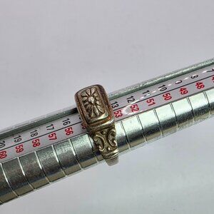 Brighton Ring Sterling Silver 925‎ Etched Scroll Band  Size 6.75 7.6g